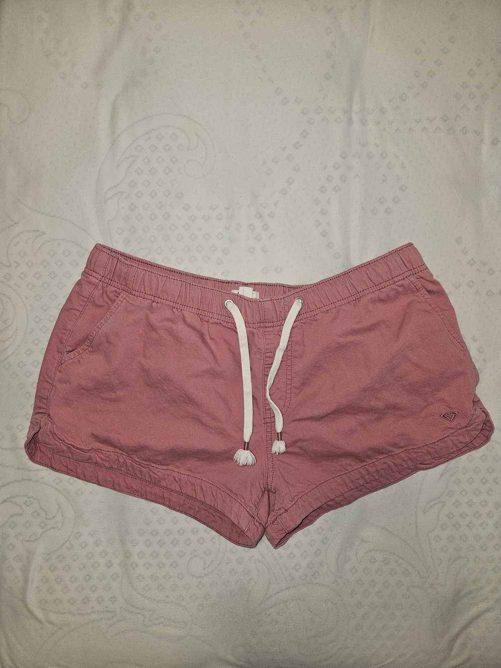 Roxy Oceanside Linen Blend Beach Shorts Coral Pink Orange Size XL